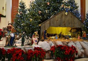 The nativity scene.